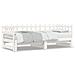 Dormeuse Estraibile Bianca 2x (80x200) Cm Legno Massello Di Pino - Foto miniatura 1