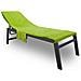 Telo Mare Lettino In Spugna Tinta Unita Con Tasche Modello Pool&beach Lettino Verde Acido - Foto miniatura 1