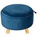 Sgabello Contenitore Neely Velluto Blu Marino - Foto miniatura 3