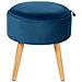 Sgabello Contenitore Neely Velluto Blu Marino - Foto miniatura 6