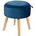Sgabello Contenitore Neely Velluto Blu Marino - Foto miniatura 8