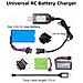 Caricabatterie Usb Universale Per Batterie Lipo 7.4v 2s - Compatibile Con Auto /drone /barca Rc - Protezione Sovraccarico - Indicatore Di Carica, Nero - Foto miniatura 3