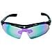 Sunray Occhiali Da Sole Sportivi Nero /bianco /viola - Foto miniatura 3