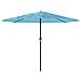 Ombrellone Giardino Con Palo In Acciaio Blu 324x324x247 Cm - Foto miniatura 3
