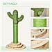 Albero Tiragraffi A Cactus Per Gatti, Corda Sisal E Base Con Palline In Legno, 32x32x60cm - Foto miniatura 6