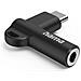 00201701 adattatore per inversione del genere dei cavi USB-C 3.5mm Nero - Foto miniatura 2