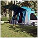 Tenda da Campeggio a Cabina per 5 Persone Blu Impermeabile - Foto miniatura 10