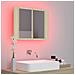 Lusso Casadino -  Armadietto A Specchio Con Luci Led Rovere Sonoma In Acrilico - Foto miniatura 3