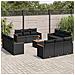 Lusso Casadino -  Set Divani Da Giardino 13pz Con Cuscini Nero In Polyrattan - Foto miniatura 8