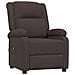 Poltrona Elettrica Reclinabile Marrone Scuro In Tessuto - Foto miniatura 2