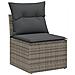 Set da Giardino  da 13 Pezzi con Cuscini Grigio Rattan Poliacacia, Set da Pranzo da Giardino  da 3 Pezzi con Cuscini Grigio Rattan Poliacacia - Foto miniatura 4