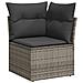 Set da Giardino  da 13 Pezzi con Cuscini Grigio Rattan Poliacacia, Set da Pranzo da Giardino  da 3 Pezzi con Cuscini Grigio Rattan Poliacacia - Foto miniatura 5