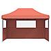Tendone per Feste Pieghevole Pop-Up con 3 Pareti Terracotta - Foto miniatura 3