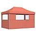 Tendone per Feste Pieghevole Pop-Up con 3 Pareti Terracotta - Foto miniatura 5
