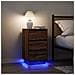 Comodino con Luci LED Rovere Marrone 38x34x65 cm - Foto miniatura 2