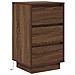 Comodino con Luci LED Rovere Marrone 38x34x65 cm - Foto miniatura 3