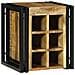 Portabottiglie 34.5 x 35 x 39 cm Legno Massiccio di Mango Grezzo - Foto miniatura 1