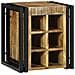 Portabottiglie 34.5 x 35 x 39 cm Legno Massiccio di Mango Grezzo - Foto miniatura 2