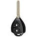 Guscio Chiave Auto Nero Compatibile Con Toyota Camry Corolla - Ricambio Telecomando - Foto miniatura 2