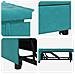 Divano Letto Turchese 67 x 194 x 38 cm Velluto - Foto miniatura 8
