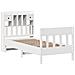 Giroletto senza Materasso Bianco 90x200 cm Legno Massello Pino - Foto miniatura 3