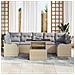 Set Divano da Giardino 8 pcs Beige 100 x 55 x 73 cm Poly Rattan - Foto miniatura 3