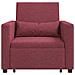 Divano Letto Singolo Rosso vino 90 x 165 x 87 cm Tessuto - Foto miniatura 5