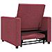 Divano Letto Singolo Rosso vino 90 x 165 x 87 cm Tessuto - Foto miniatura 7