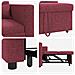 Divano Letto Singolo Rosso vino 90 x 165 x 87 cm Tessuto - Foto miniatura 8
