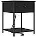 Armadio da Notte con cassetto 2 pcs Rovere nero 42 x 41 x 56 cm - Foto miniatura 5