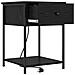 Armadio da Notte con cassetto 2 pcs Rovere nero 42 x 41 x 56 cm - Foto miniatura 6