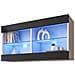 Komodee Tivoli Horizontal 100 Vetrina Sospesa, Bianco/nero, Illuminazione Led Blu, Larghezza 100 Cm X Altezza 50 Cm X Profondità 29 Cm, Per Soggiorno, Sala Da Pranzo - Foto miniatura 3