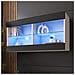 Komodee Tivoli Horizontal 100 Vetrina Sospesa, Bianco/nero, Illuminazione Led Blu, Larghezza 100 Cm X Altezza 50 Cm X Profondità 29 Cm, Per Soggiorno, Sala Da Pranzo - Foto miniatura 1