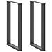 Gambe per tavolo da bar a forma di U 2 pz Antracite 60x(100-101) cm Acciaio - Foto miniatura 1