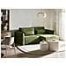 Divano Letto 3 Posti Vaxholm Tessuto Verde Con Contenitore - Foto miniatura 1