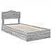 Letto con Contenitore con testiera Grigio Sonoma 90 x 190 cm - Foto miniatura 4