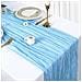 Runner Da Tavolo In Poliestere Con Tessuto Arricciato - 90cm X 300cm - Decorazione Per Feste E Matrimoni Blue - Foto miniatura 1