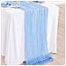 Runner Da Tavolo In Poliestere Con Tessuto Arricciato - 90cm X 300cm - Decorazione Per Feste E Matrimoni Blue - Foto miniatura 3