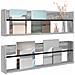 Scaffale per riviste 2 pcs Grigio Sonoma 100 x 12 x 30 cm - Foto miniatura 3
