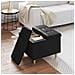 Pouf contenitore Nero 60 x 60 x 45 cm Pelle sintetica - Foto miniatura 4
