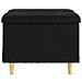 Pouf contenitore Nero 60 x 60 x 45 cm Pelle sintetica - Foto miniatura 6