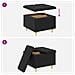 Pouf contenitore Nero 60 x 60 x 45 cm Pelle sintetica - Foto miniatura 9