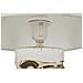Lampada Da Tavolo Florida Bianca E Oro In Ceramica Ø30×43,5 Cm - Foto miniatura 2