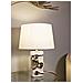Lampada Da Tavolo Florida Bianca E Oro In Ceramica Ø30×43,5 Cm - Foto miniatura 5