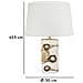 Lampada Da Tavolo Florida Bianca E Oro In Ceramica Ø30×43,5 Cm - Foto miniatura 6