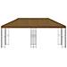 Gazebo con pareti laterali 6 x 3 m Tortora Poliestere e Acciaio - Foto miniatura 3