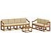 Set di divani da esterno con cuscino 8 pcs Naturale e Beige - Foto miniatura 1