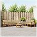 Set di divani da esterno con cuscino 8 pcs Naturale e Beige - Foto miniatura 2