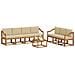 Set di divani da esterno con cuscino 8 pcs Naturale e Beige - Foto miniatura 3