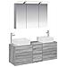 Set di mobili per il bagno 4 pcs Sonoma grigio - Foto miniatura 1